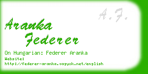 aranka federer business card